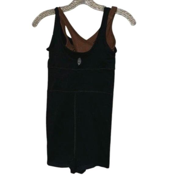 New Free People FP MOVEMENT It Takes Two Runsie $70 X-SMALL Black & Brown - Picture 7 of 8